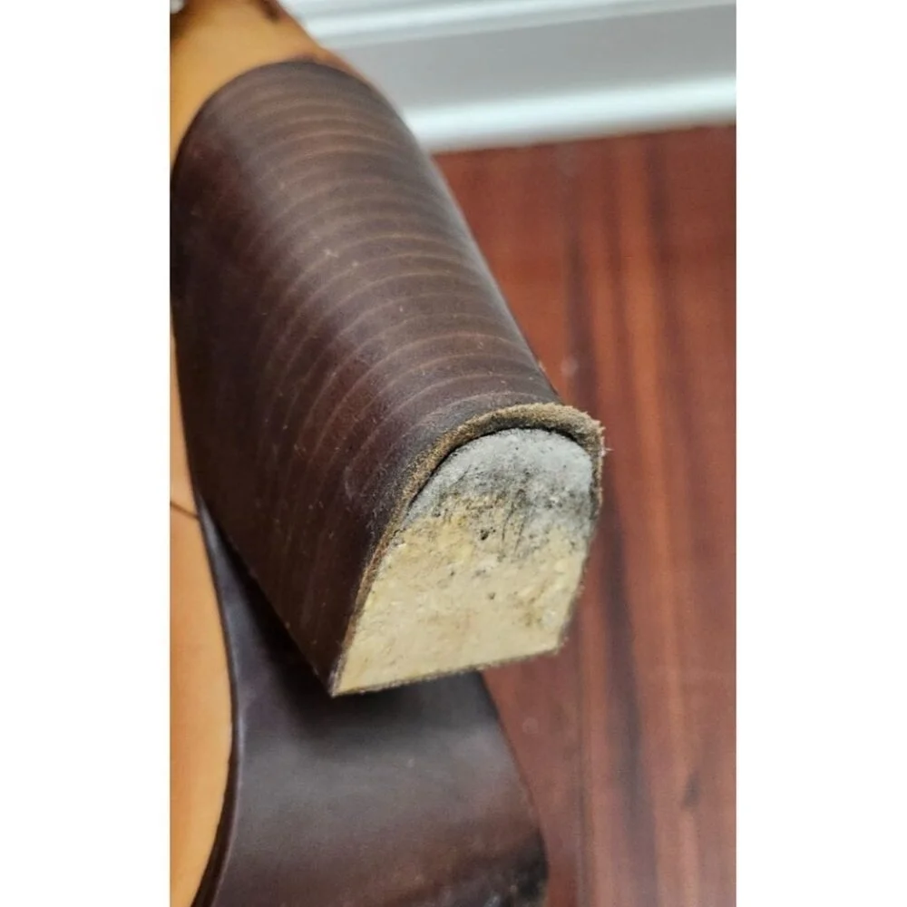 Rag & Bone New York Women’s Leather Ankle Boots Tan Heeled Booties Zip Back 39 - Picture 11 of 16